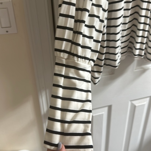 Eloquii striped long sleeve mock turtleneck! NWT - Picture 3 of 3